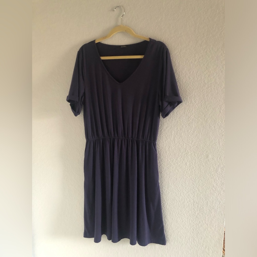 Blue dress with pockets, size Medium.